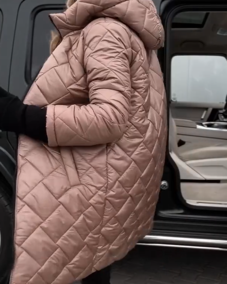 Women's Winter Quilted Jacket with High Collar