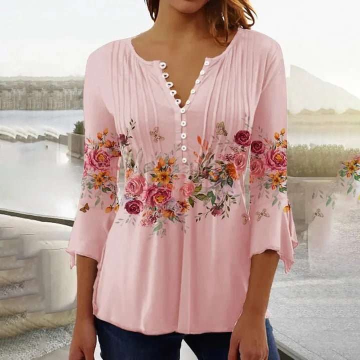 Macy™ | Comfortable Women's Shirt with Modern Print