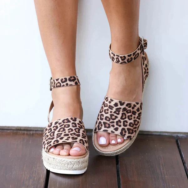 Women’s Platform Espadrille Sandals with Ankle Strap