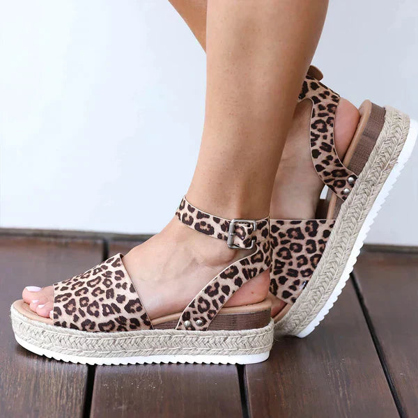 Women’s Platform Espadrille Sandals with Ankle Strap