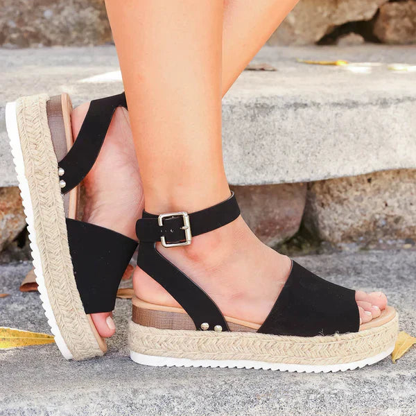Women’s Platform Sandals with Ankle Strap