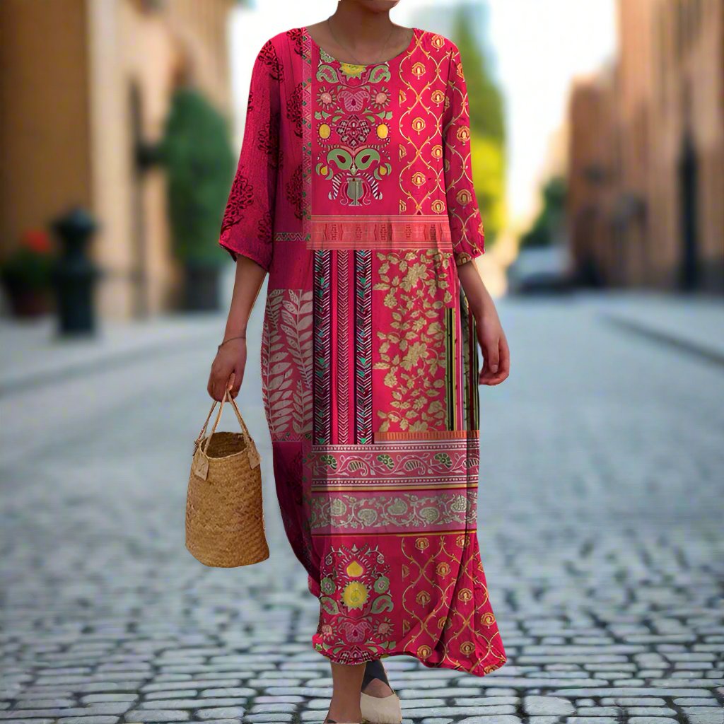 Amari | Printed Ethno Maxi Dress