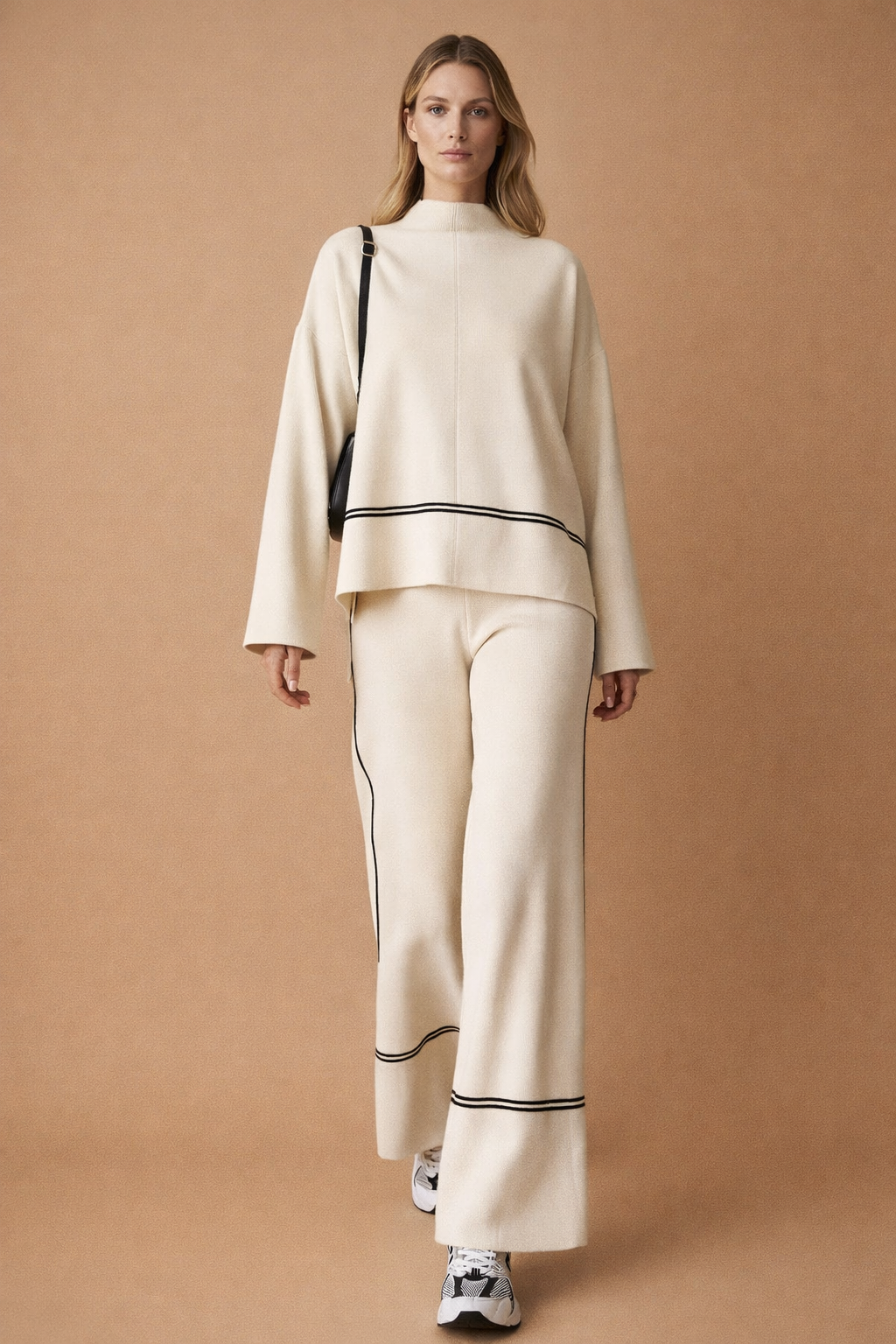 Elegant Women's Set | with Wide Pants and Sweatshirt