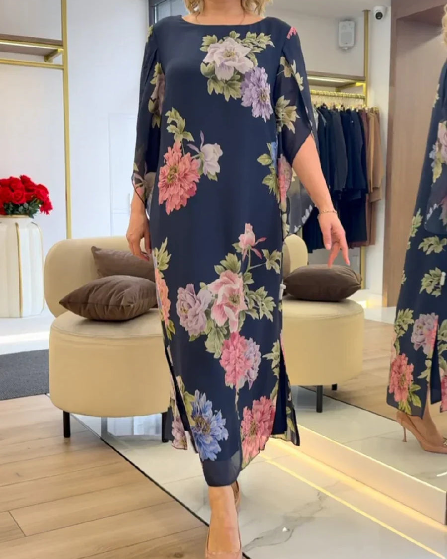Light Maxi Dress with Floral Print for Ultimate Comfort