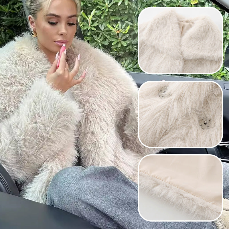 Women's Jacket | Short Fur Jacket with Collar