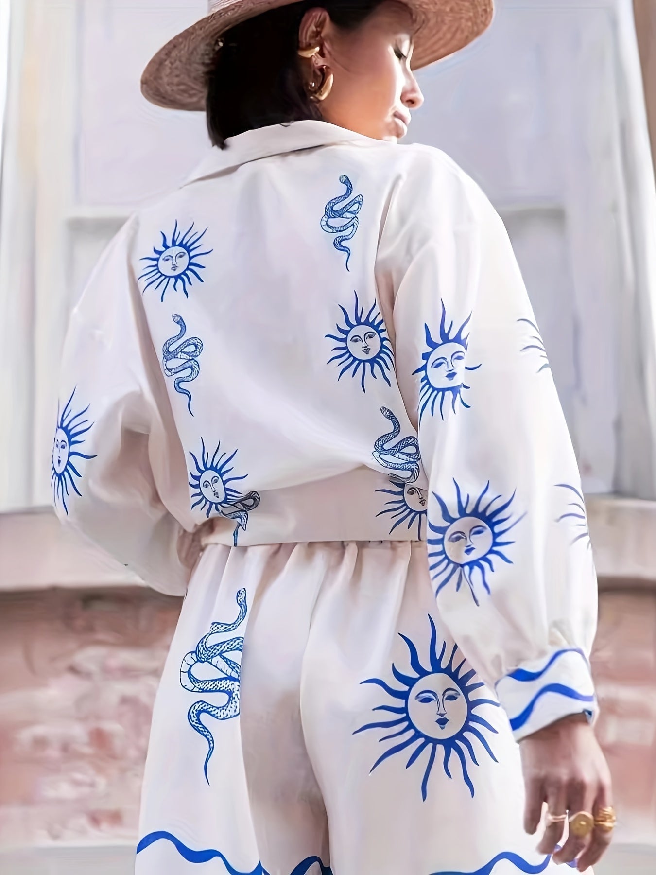Women’s Boho Printed Shirt & Shorts Set