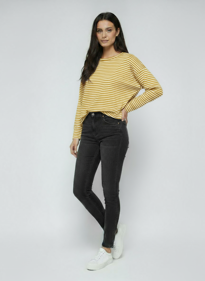 Women's Striped Blouse | Loose Cotton Long Sleeve Blouse