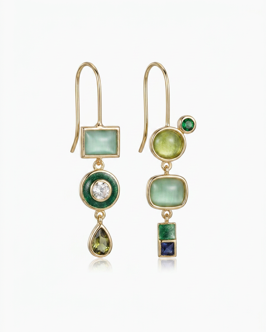 Serena™ | Green Vintage Earrings