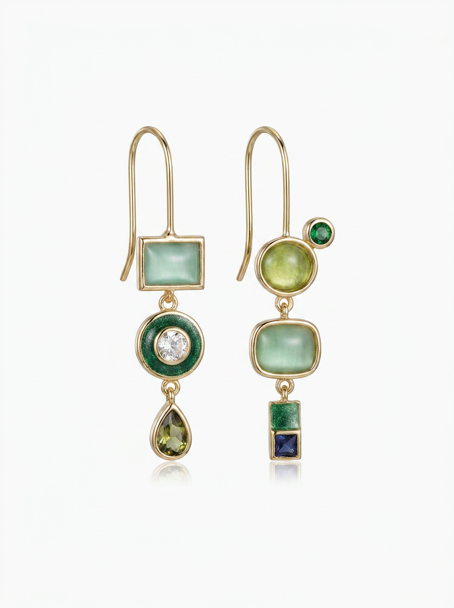 Serena™ | Green Vintage Earrings