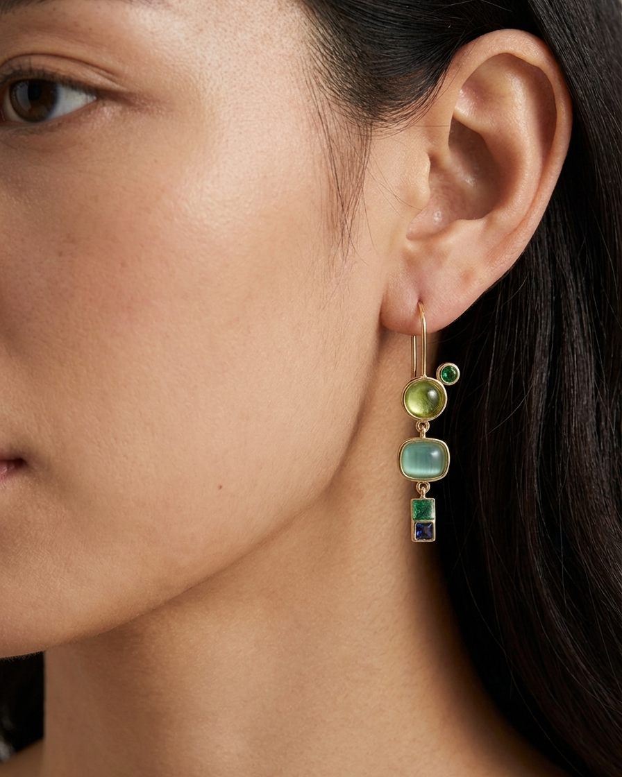 Serena™ | Green Vintage Earrings