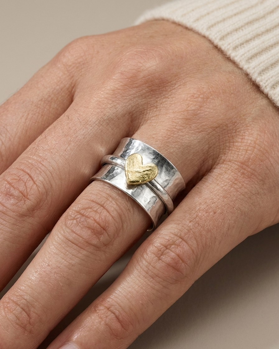 Luna™ | Heart Silver Ring