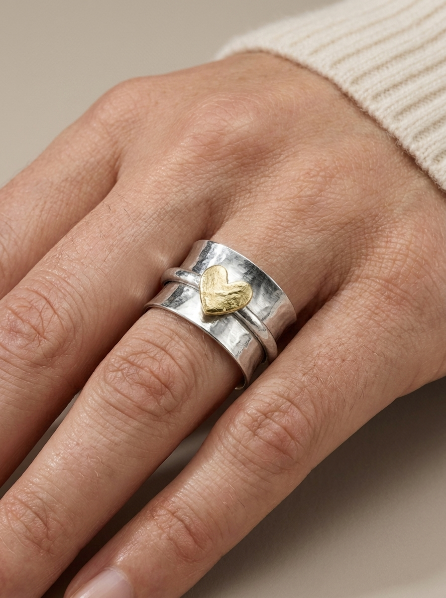 Luna™ | Heart Silver Ring