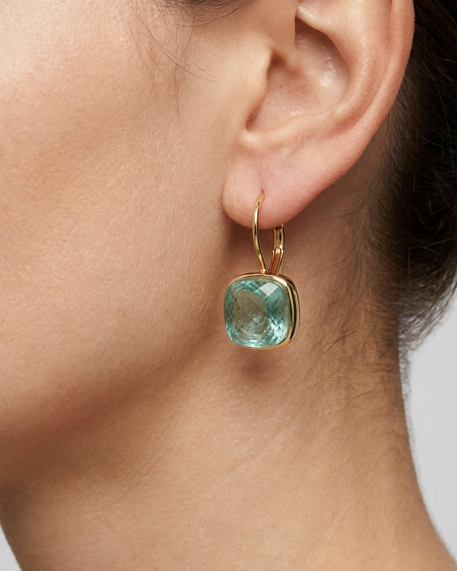 Elina™ | Blue Crystal Vintage Earrings