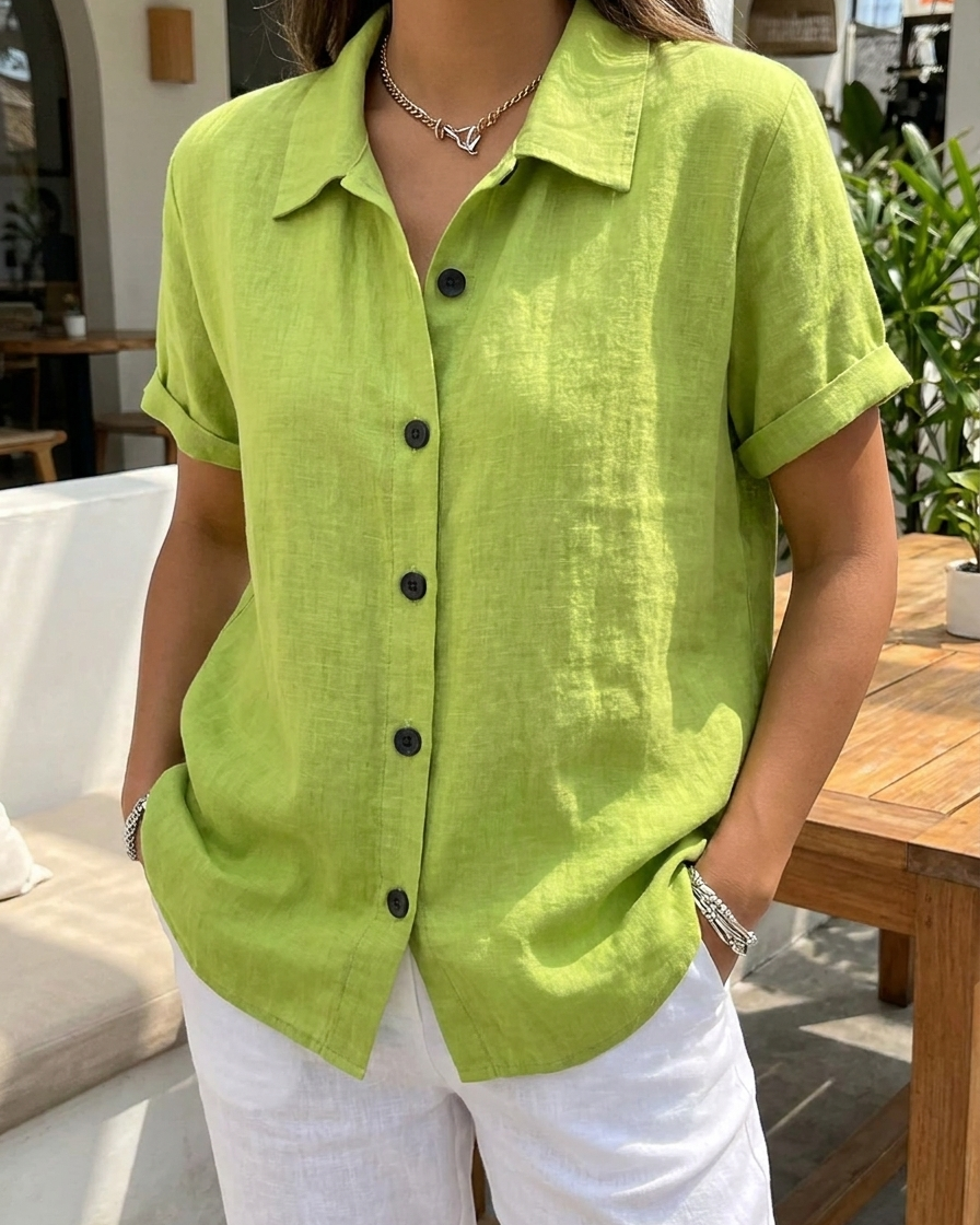 ZARA BUTTON FRONT BLOUSE