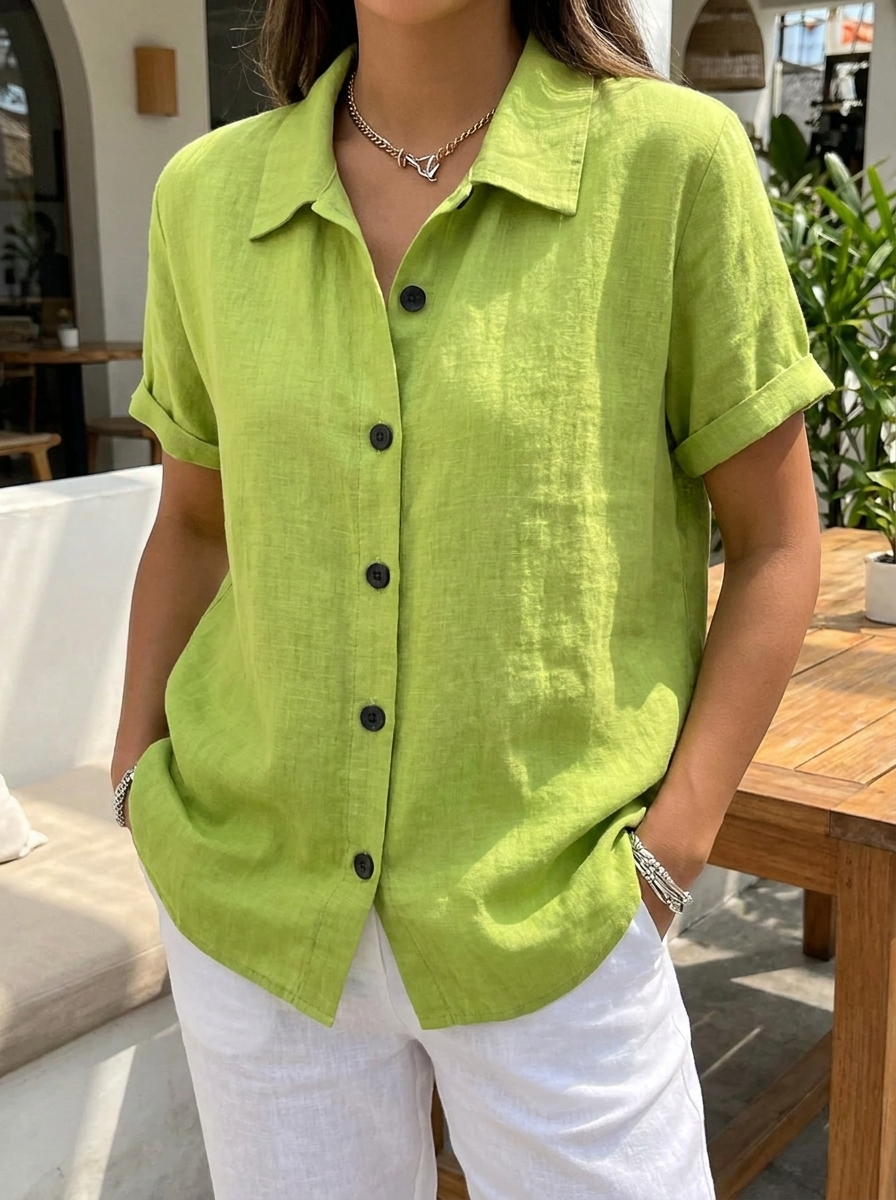 ZARA BUTTON FRONT BLOUSE