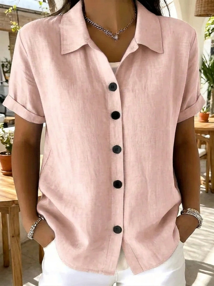 ZARA BUTTON FRONT BLOUSE