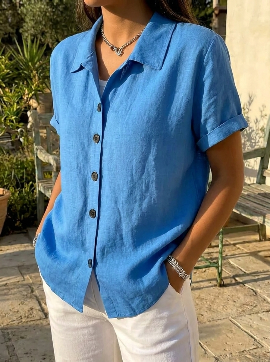 ZARA BUTTON FRONT BLOUSE
