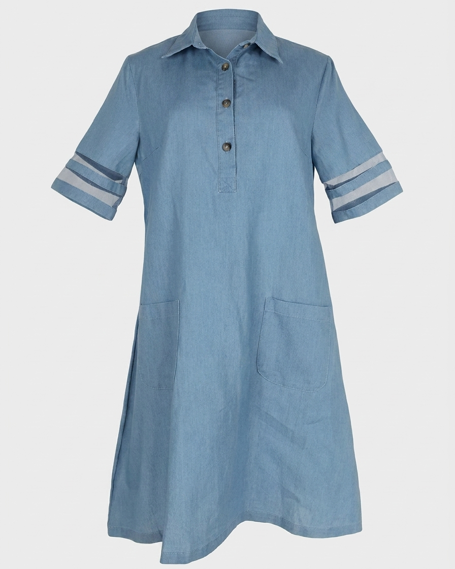 Brittany™ | Figure-Flattering Denim Dress