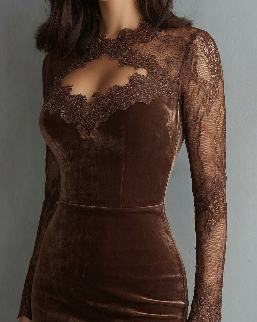 Nadia - Mini dress with elegant lace