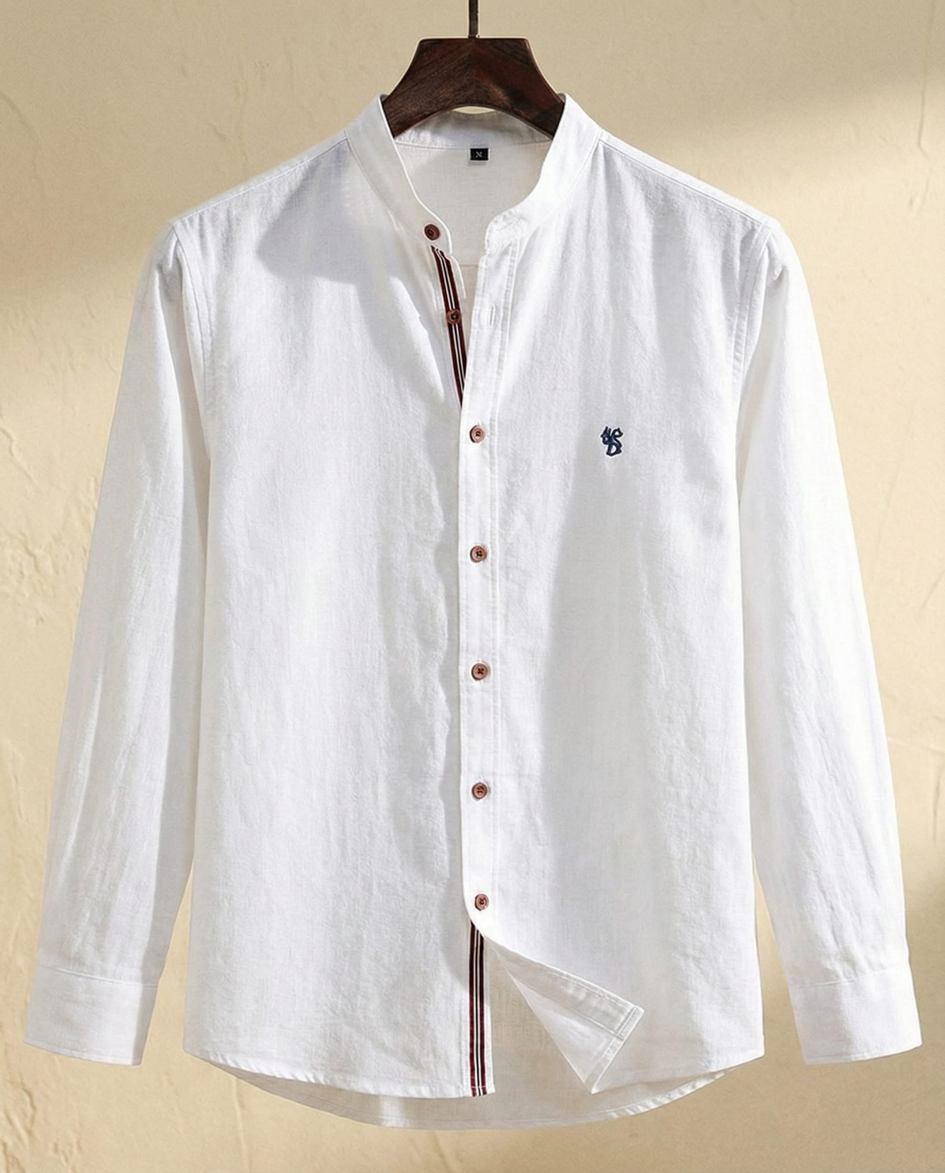 LAURENT MONACO | ELEGANT MAO COLLAR SHIRT FOR MEN