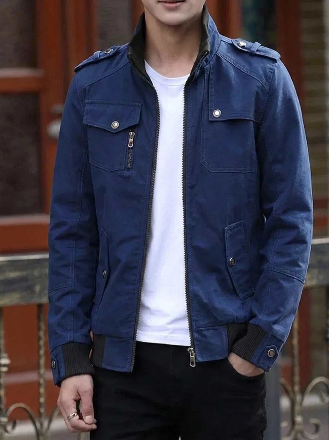 Gavin | Men's Zip Up Casual Bomber Jacket