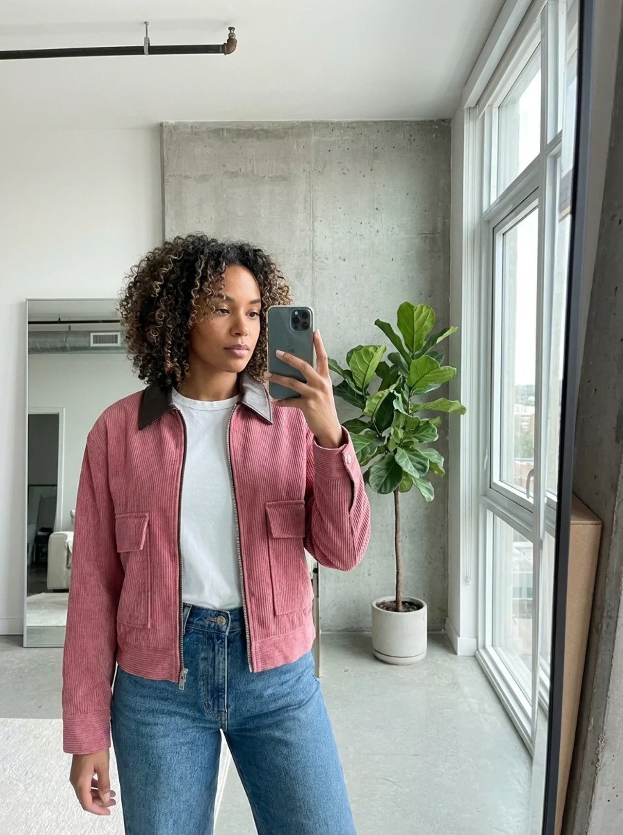 Faith | Women's Cropped Zip Up Bomber Jacket