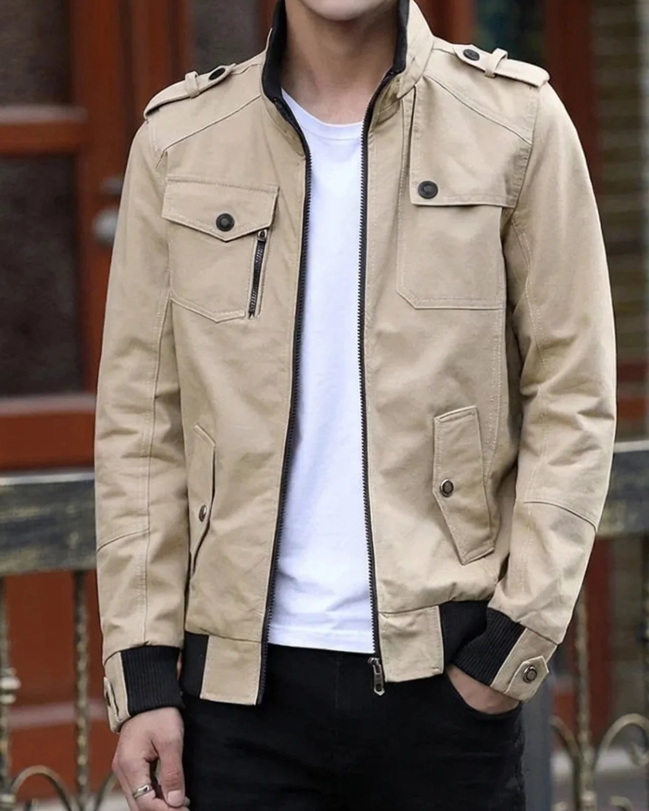 Gavin | Men's Zip Up Casual Bomber Jacket