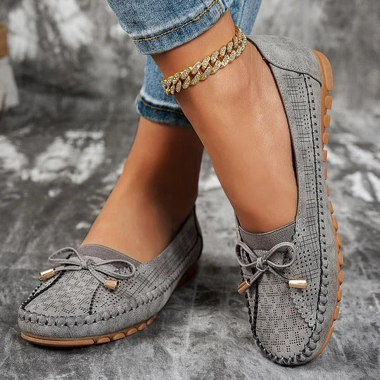 Qualina | Comfort Ballerinas Made of Leather with Stable Profile Sole