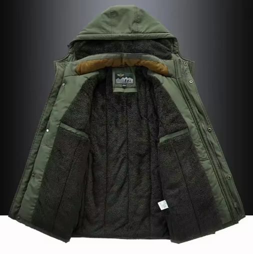 Men's Jacket | Insulated Jacket with Hood and Numerous Pockets
