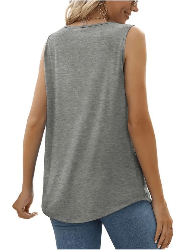 Ann | Pleated Top with Square Neckline
