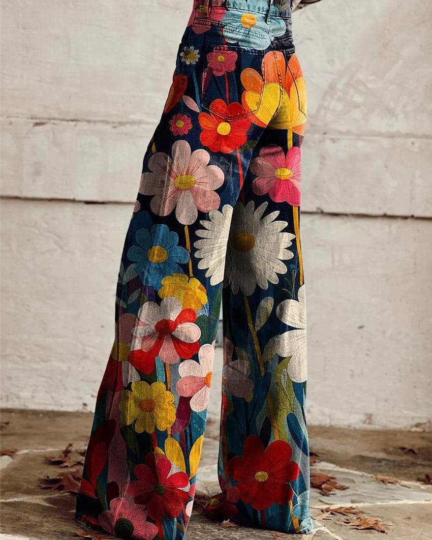 Léna - Floral Wide Pants