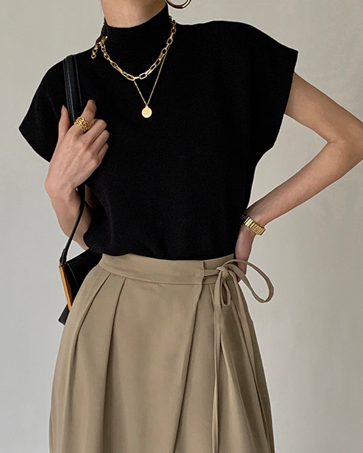Michelle | Women's Mock Neck Short Sleeve Casual Top