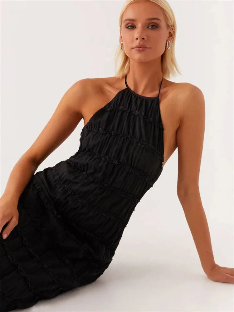 Women’s Elegant Halter Neck Maxi Dress