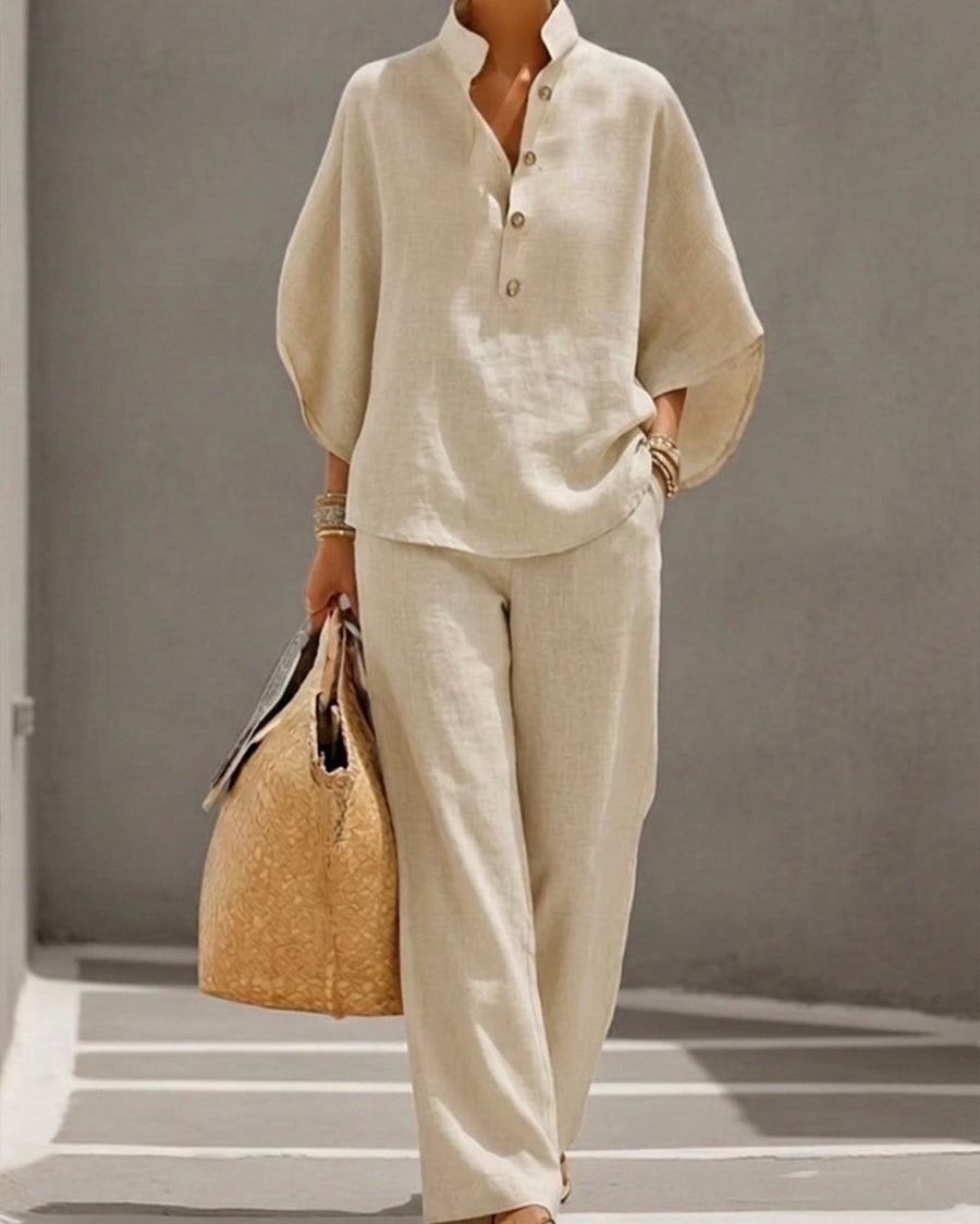 Mariel | Batwing Sleeve Wide Leg Set