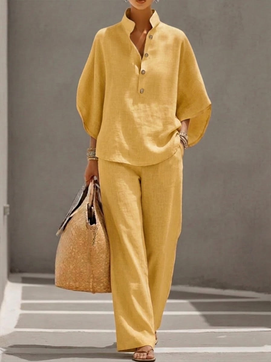Mariel | Batwing Sleeve Wide Leg Set