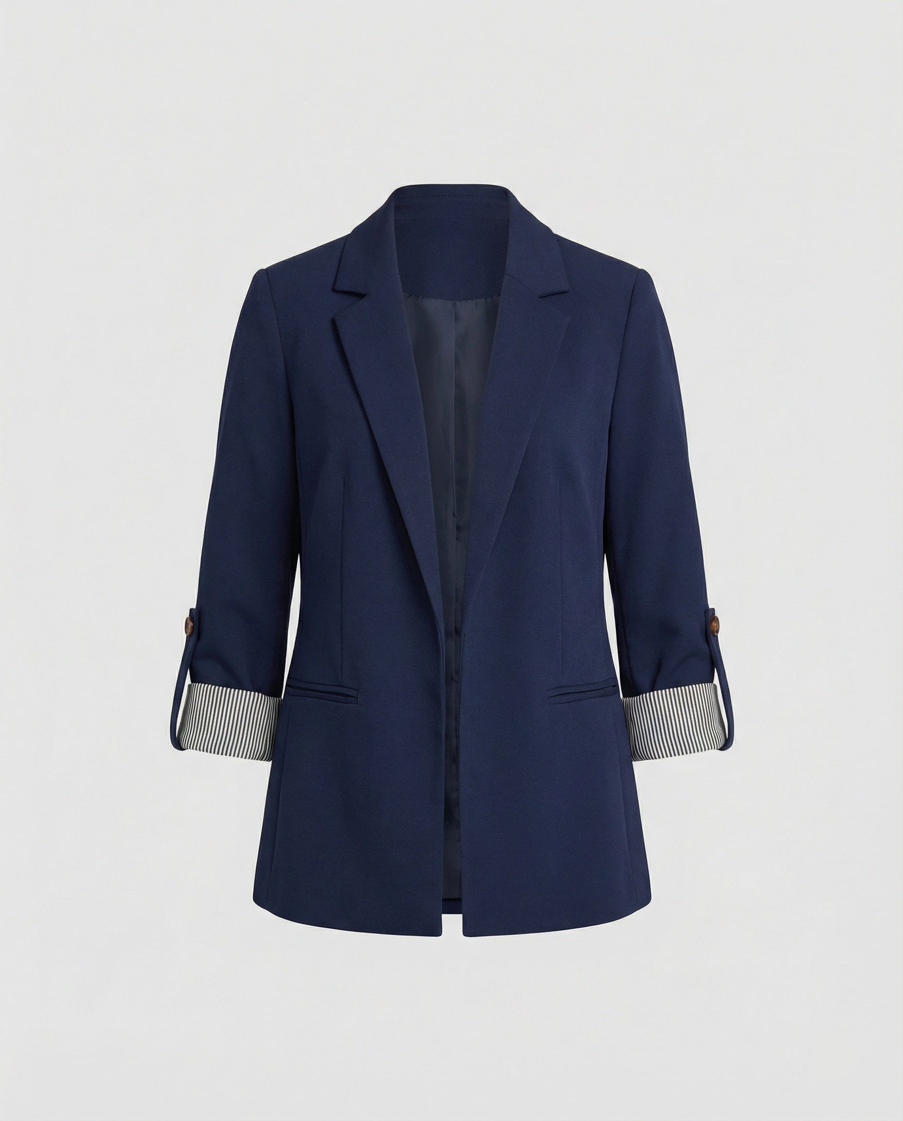 Women’s Casual Tailored Blazer with Rolled Sleeves