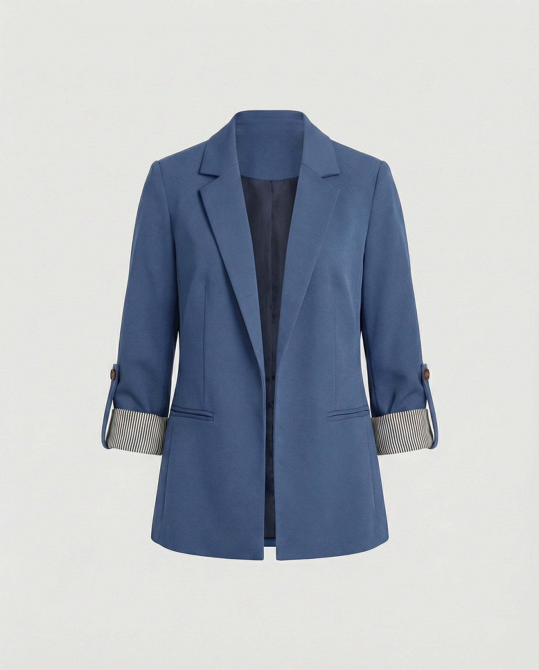 Women’s Casual Tailored Blazer with Rolled Sleeves