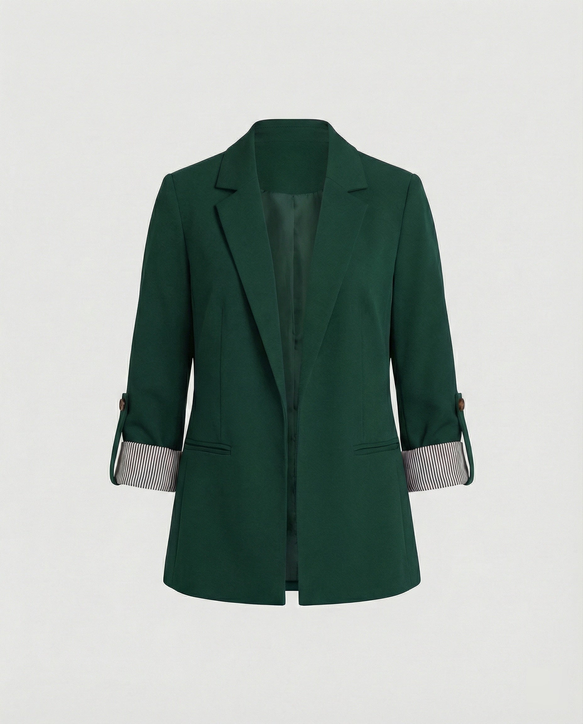 Women’s Casual Tailored Blazer with Rolled Sleeves