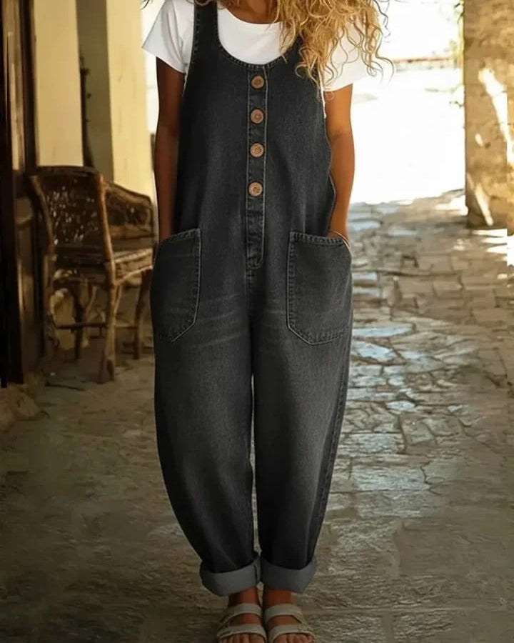 Saylor | Vintage Washed Cotton Denim Overalls