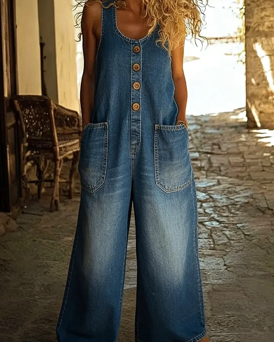 Saylor | Vintage Washed Cotton Denim Overalls