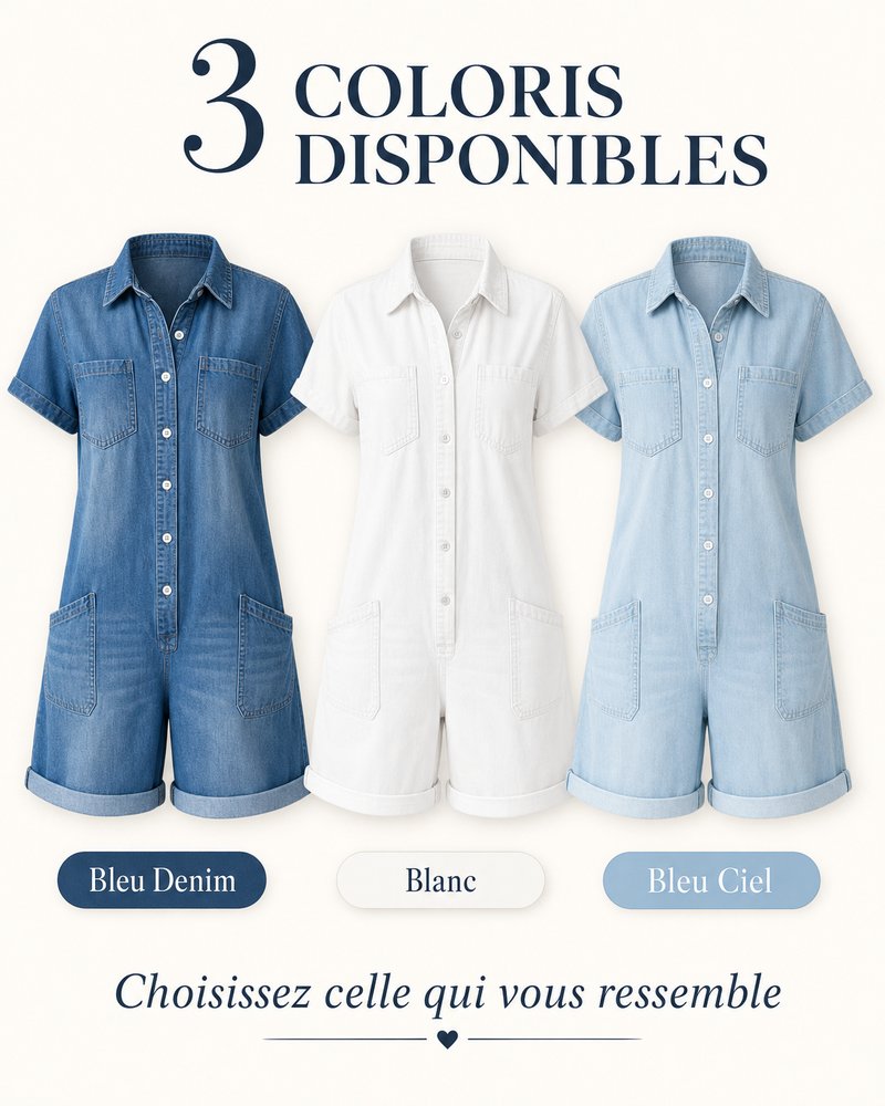 Denim Capri Jumpsuit