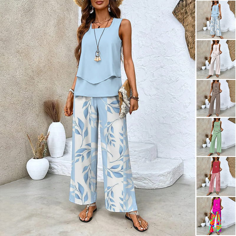 Ratchel | Stylish Women's Set with Printed Top and Matching Pants