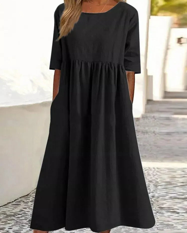 Eliana | Airy Cotton Dress with Pocket
