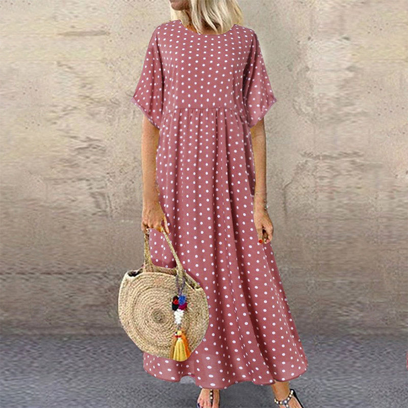 Jaeli | Boho Maxi Dress with Dots