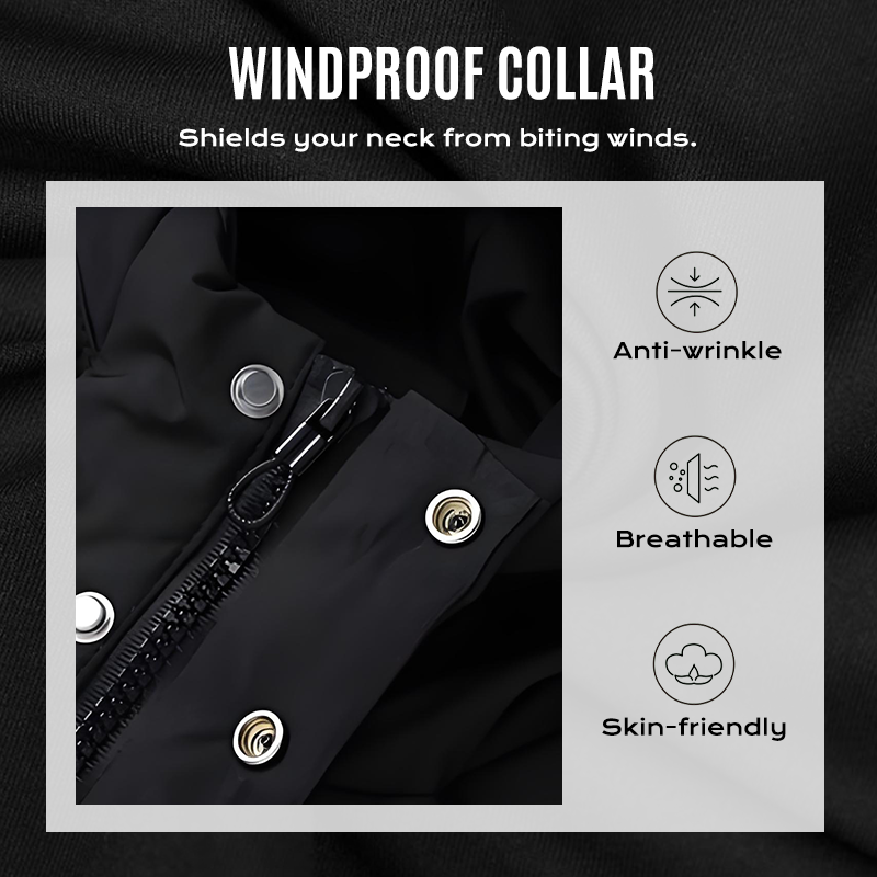 Men's Winter Jacket with Hood in Extended Cut