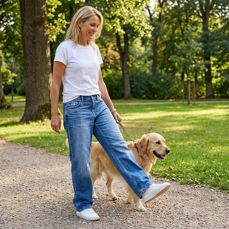 👖Effortlessly chic, loose-fitting jeans with wide legs