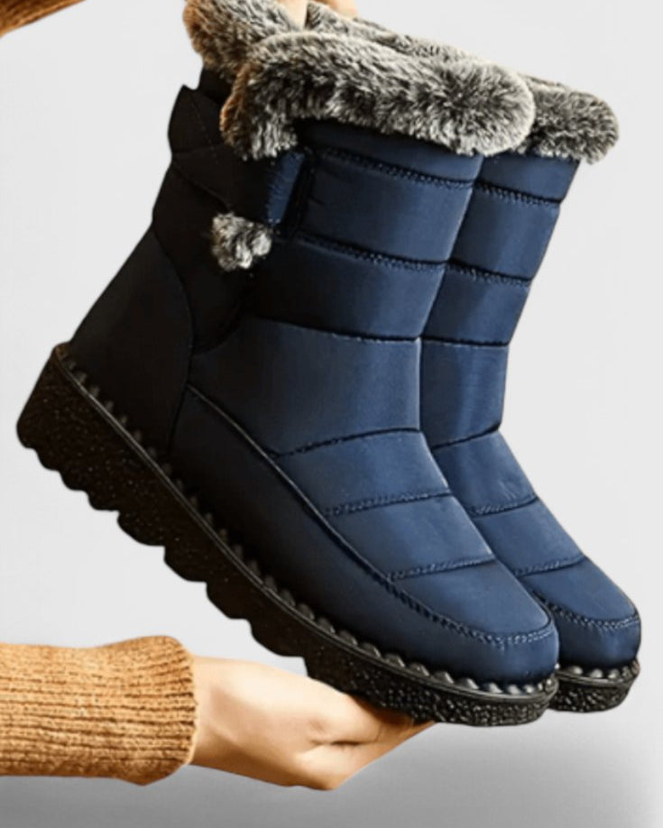 Amelia | Waterproof Boots Fur-Lined Mid-Calf Slip-Resistant