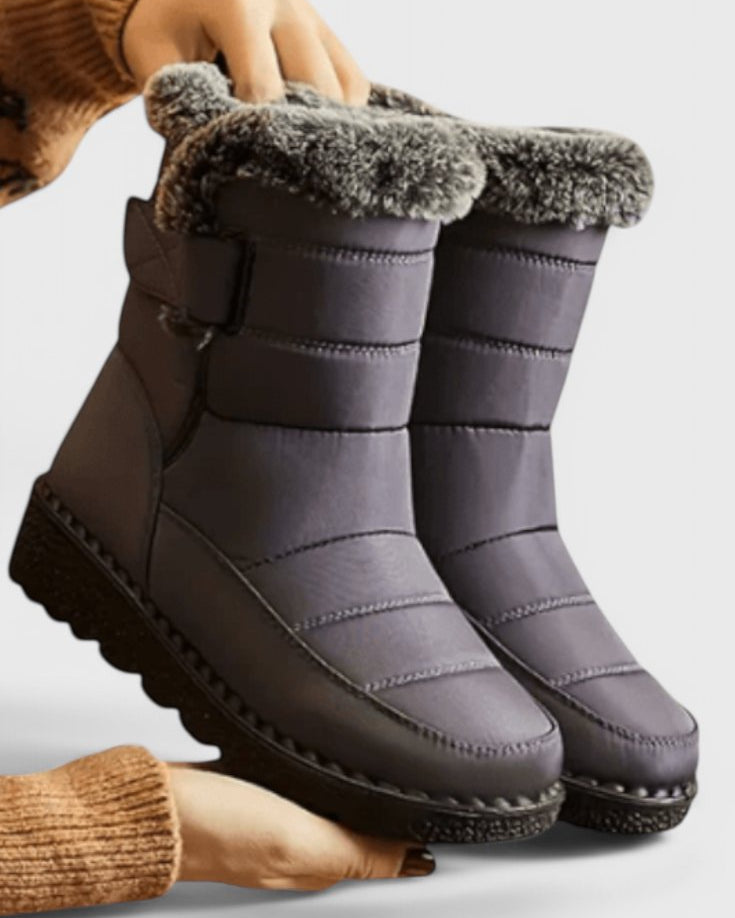 Amelia | Waterproof Boots Fur-Lined Mid-Calf Slip-Resistant