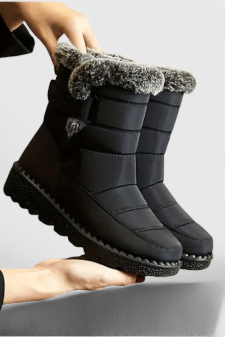 Amelia | Waterproof Boots Fur-Lined Mid-Calf Slip-Resistant