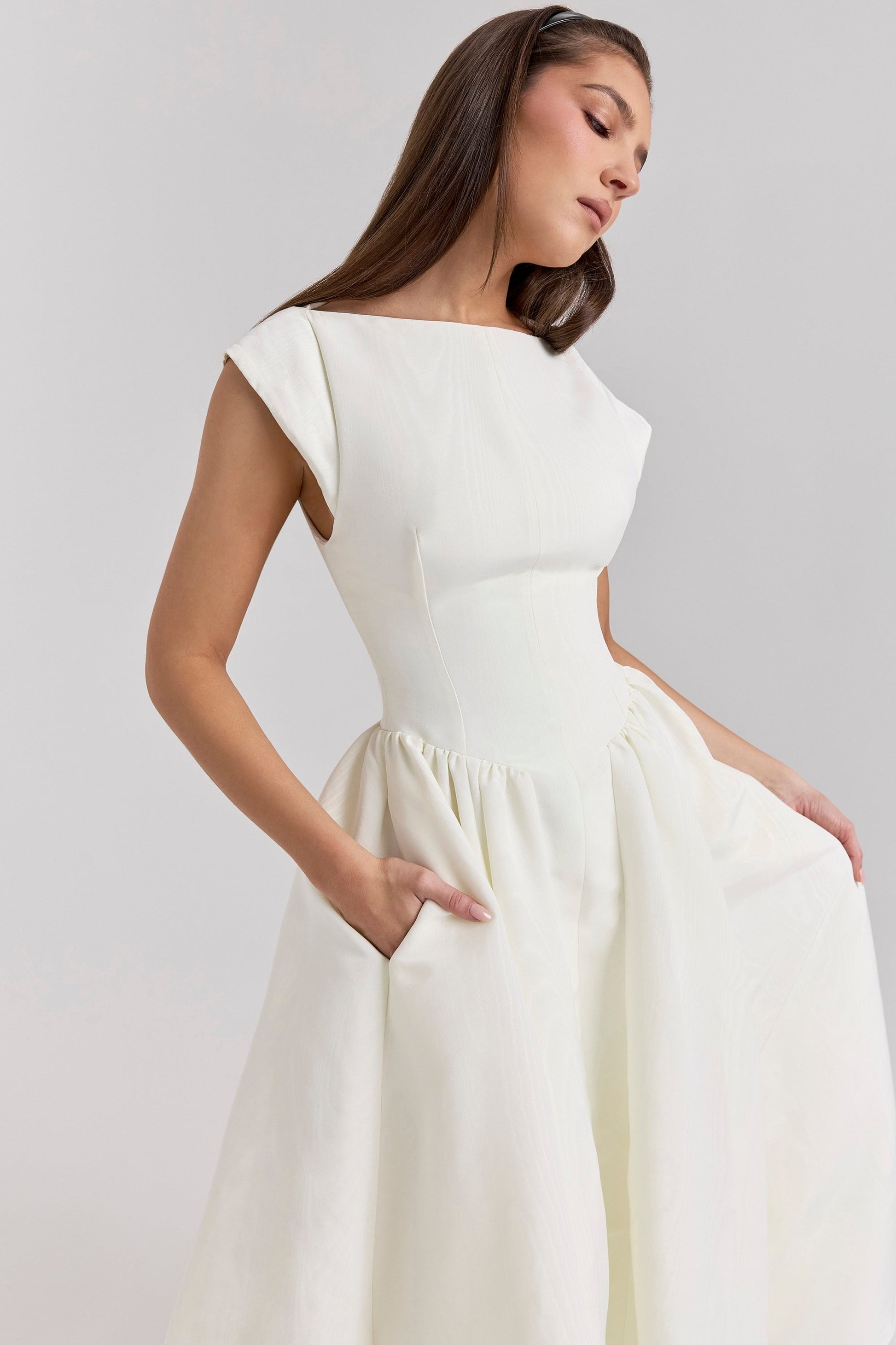 Adelphia | Backless Tulle Midi Dress